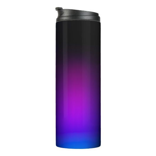 Zwart Violet gradiëntgloed Thermosbeker (Geroteerd rechts)