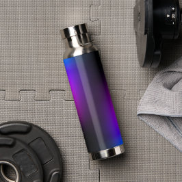 Zwart Violet gradiëntgloed Waterfles