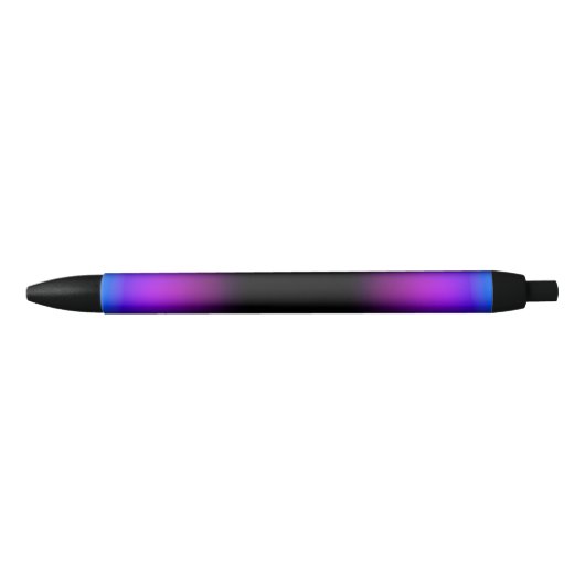 Zwart Violet gradiëntgloed Zwarte Inkt Pen (Voorkant)