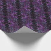 Zwart Violet Paars verwarmd diagonaal ontwerp Cadeaupapier (Hoek)