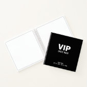 Zwart VIP Gastenboek Notitieboek (Binnen)