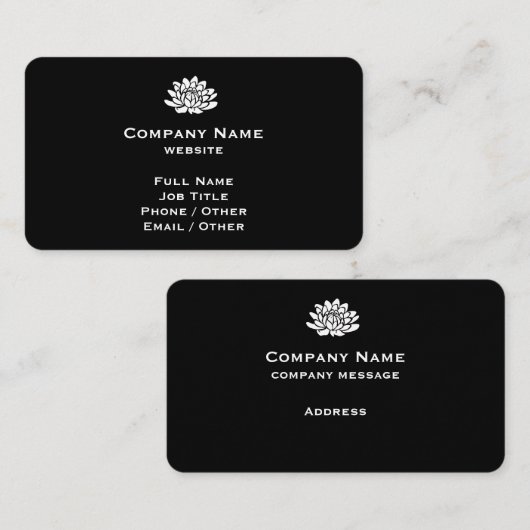  zwart Visitekaartje (Voorkant / Achterkant)