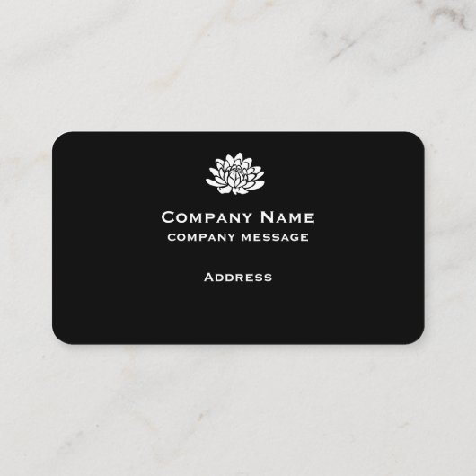 zwart Visitekaartje (Achterkant)