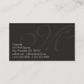 Zwart Visitekaartje (Achterkant)