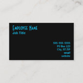 Zwart Visitekaartje (Achterkant)