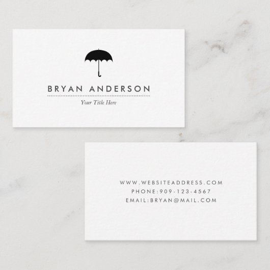 Zwart Visitekaartje (Voorkant / Achterkant)