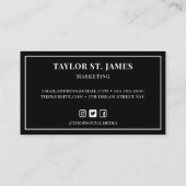 Zwart Visitekaartje (Achterkant)