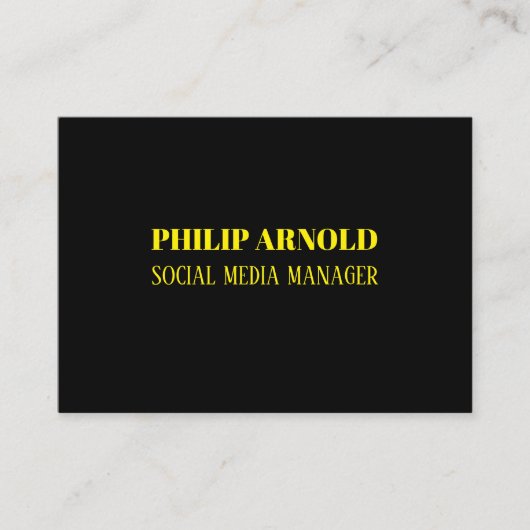 Zwart visitekaartje (Voorkant)