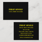 Zwart visitekaartje (Voorkant / Achterkant)