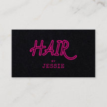 Zwart Visitekaartje Kool Retro Hair Stylist