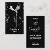 Zwart visitekaartje lederen jasje (Voorkant / Achterkant)