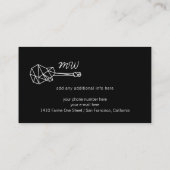 Zwart Visitekaartje met een gitaar (Achterkant)