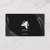 Zwart Visitekaartje met glanzende lijnen (Achterkant)