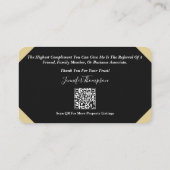 Zwart Visitekaartje met gouden rand (Achterkant)