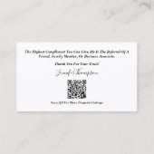 Zwart Visitekaartje met gouden zeshoek (Achterkant)