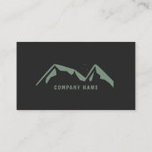 Zwart Visitekaartje met groene bergen (Achterkant)