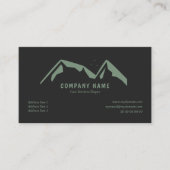 Zwart Visitekaartje met groene bergen (Voorkant)