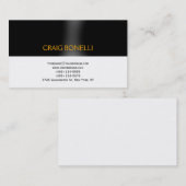 Zwart Visitekaartje met platte zwarte streep (Voorkant / Achterkant)