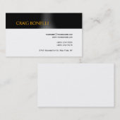 Zwart Visitekaartje met platte zwarte streep (Voorkant / Achterkant)