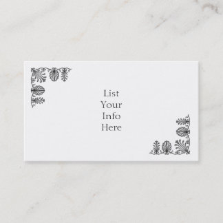 Zwart Visitekaartje met schuifwiel