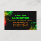 Zwart Visitekaartje met verwijderbare tapeschuifba (Achterkant)