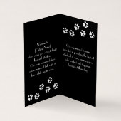 Zwart Visitekaartje voor Cattery (Binnen)
