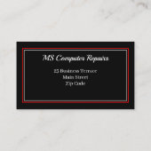Zwart Visitekaartje voor computerreparaties (Achterkant)