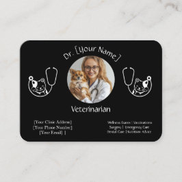  zwart Visitekaartje voor dierenartsen