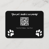  zwart Visitekaartje voor dierenartsen (Achterkant)