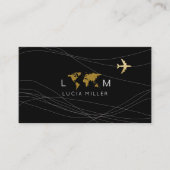 Zwart Visitekaartje voor een Reisagent/Consultant (Voorkant)