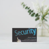 Zwart Visitekaartje voor gegevensbeveiliging (Staand voorkant)