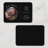 zwart Visitekaartje voor huisdier sitter (Voorkant / Achterkant)