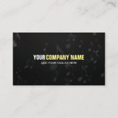 Zwart visitekaartje voor muziekkunstenaars, muzika (Achterkant)