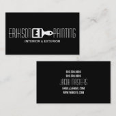 Zwart Visitekaartje voor schilderconstructie (Voorkant / Achterkant)