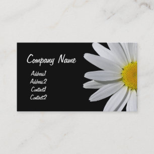 Zwart Visitekaartje Witte Daisy Flower Shop Black