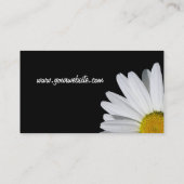 Zwart Visitekaartje Witte Daisy Flower Shop Black (Achterkant)
