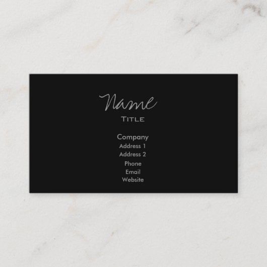 Zwart Visitekaartjes Trendy Minimal (Voorkant)