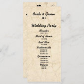 Zwart Vist Lovers Trouwprogramma Programmakaart (Voorkant / Achterkant)