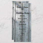 Zwart Vist Lovers Wood Trouwprogramma Programmakaart (Voorkant / Achterkant)