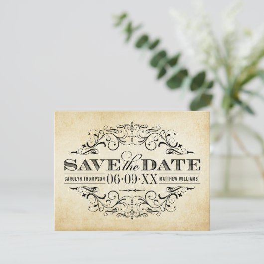 zwart Vlaams huwelijk Save The Date (Staand voorkant)
