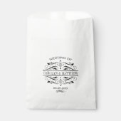  zwart-Vlaams huwelijksmonogram Bedankzakje (Voorkant)