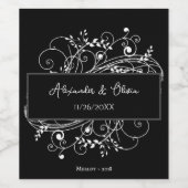 Zwart Vlaams Wijnlabel Wijn Etiket (Enkel label)