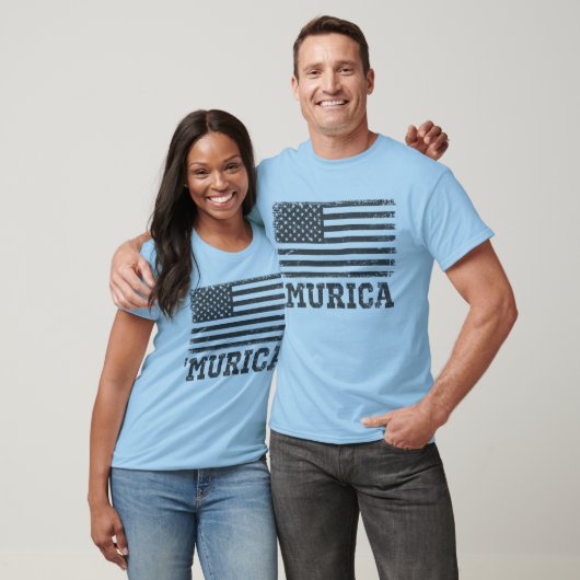  zwart vlag 'Murica T-shirt (Unisex)