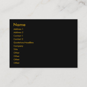 Zwart-vlakprofielkaart Visitekaartje