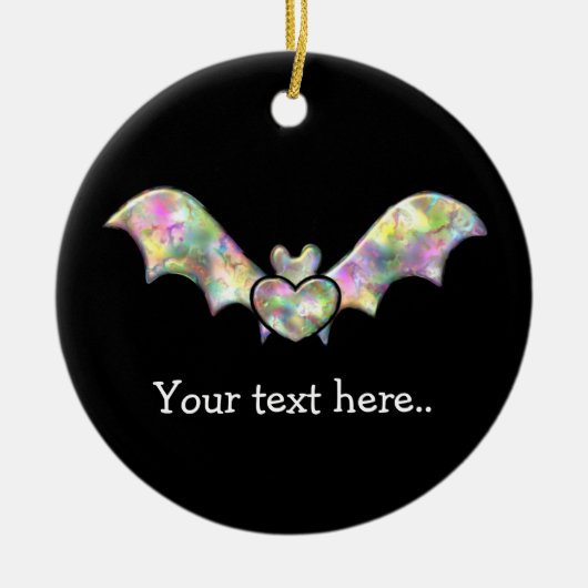 Zwart vlees en hart Persoonlijke gepersonaliseerde Keramisch Ornament (Voorkant)