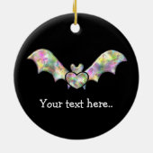 Zwart vlees en hart Persoonlijke gepersonaliseerde Keramisch Ornament (Achterkant)