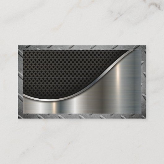 Zwart vlees en metaal | Staalgrens Visitekaartje (Achterkant)
