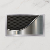 Zwart vlees en metallisch aluminium visitekaartje (Achterkant)