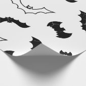 Zwart vlekpatroon met onderdrukkende structuur cadeaupapier (Hoek)