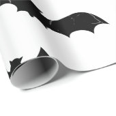 Zwart vlekpatroon met onderdrukkende structuur cadeaupapier (Rol Hoek)